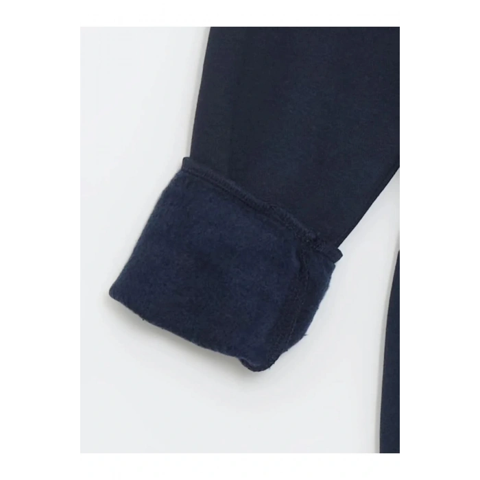 LCW KidsLacivert Bisiklet Yaka Yılbaşı Temalı Erkek Çocuk Sweatshirt