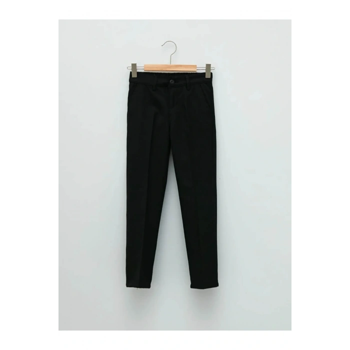 LCW KidsSiyah Basic Gabardin Erkek Çocuk Chino Pantolon
