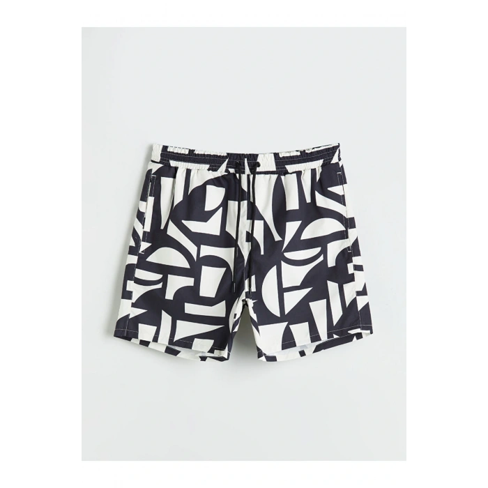 LCW Kısa Boy Desenli Erkek Deniz Şortu