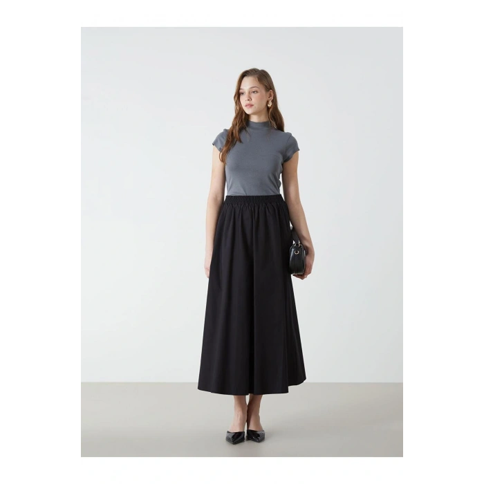 LCW Modest Beli Lastikli Kadın Kloş Etek