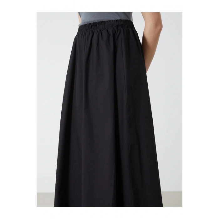 LCW Modest Beli Lastikli Kadın Kloş Etek