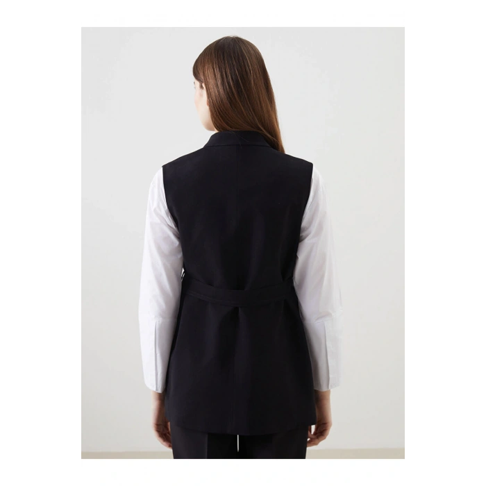 LCW Modest Ceket Yaka Kadın Klasik Yelek