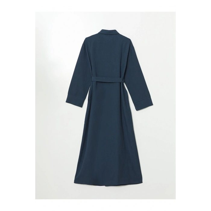 LCW Modest Keten Karışımlı Kadın Gömlek Elbise