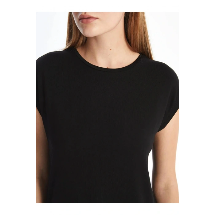 LCW Modest Siyah Bisiklet Yaka Kadın Tunik