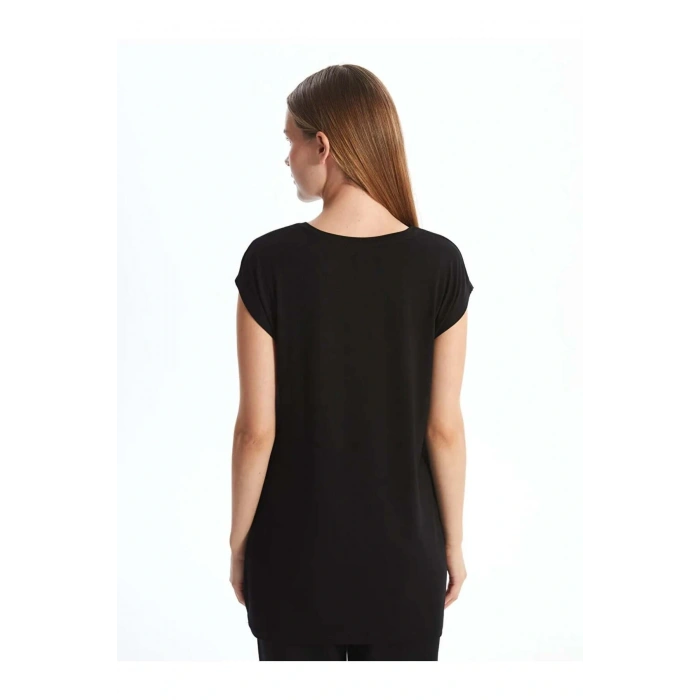 LCW Modest Siyah Bisiklet Yaka Kadın Tunik