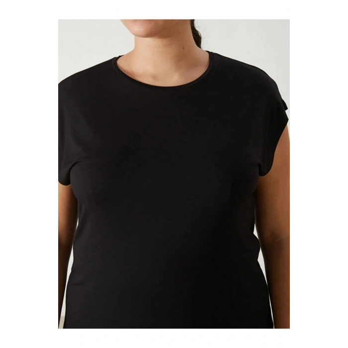 LCW Modest Siyah Bisiklet Yaka Kadın Tunik