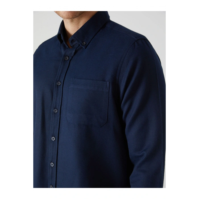 LCW Regular Fit Uzun Kollu Armürlü Erkek Gömlek