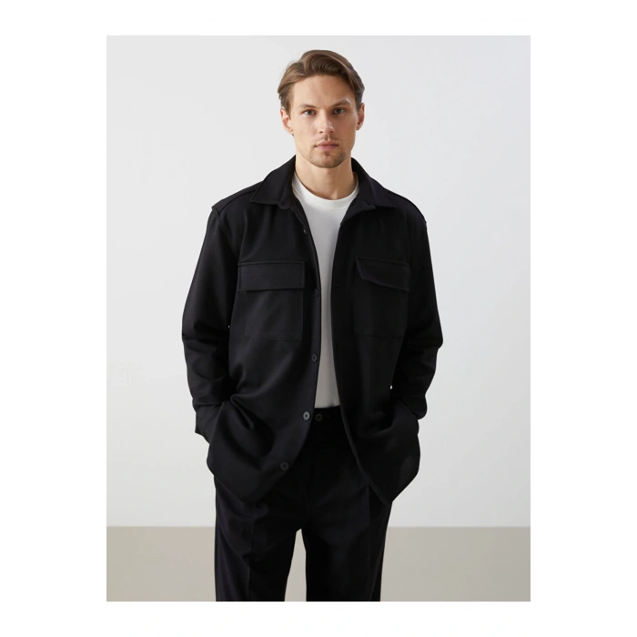 LCW Regular Fit Uzun Kollu Erkek Gömlek Ceket Fashion