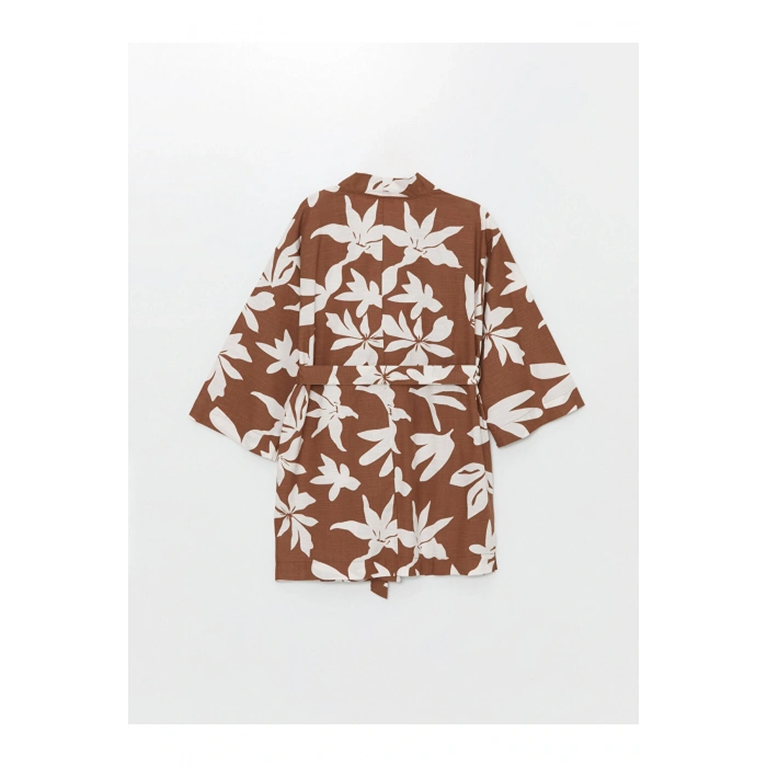 LCW Şal Yaka Çiçekli Uzun Kollu Hamile Kimono