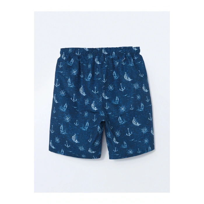 LCW SWIMWEAR Diz Hizası Boy Desenli Erkek Deniz Şortu