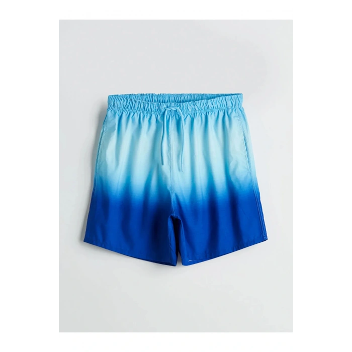 LCW SWIMWEAR Lacivert Kısa Boy Desenli Erkek Deniz Şortu