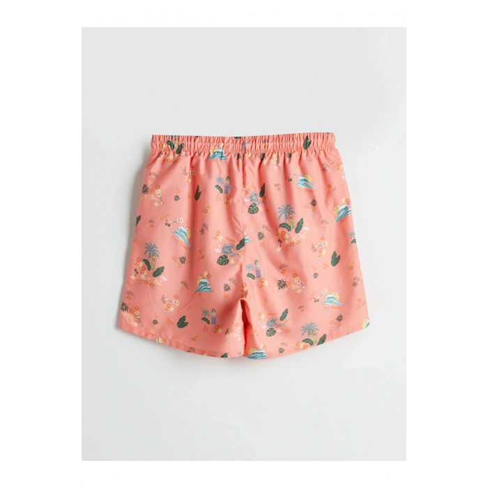 LCW SWIMWEAR Pembe Kısa Boy Desenli Erkek Deniz Şortu