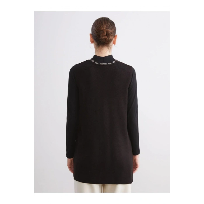 LCW V Yaka Desenli Kadın Triko Yelek (W5)