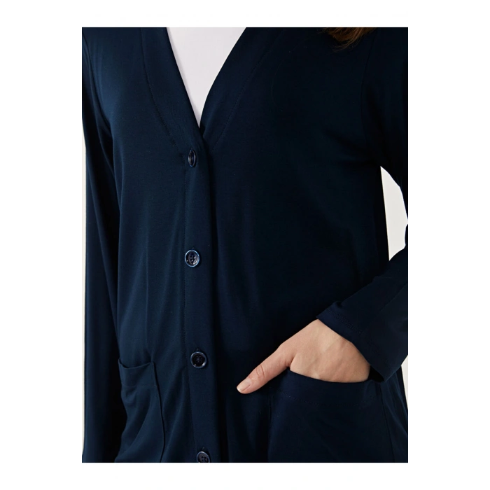 LCW V Yaka Düz Uzun Kollu Kadın Hırka