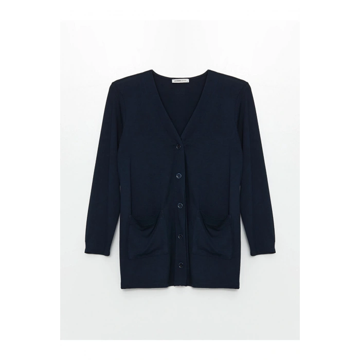 LCW V Yaka Düz Uzun Kollu Kadın Hırka