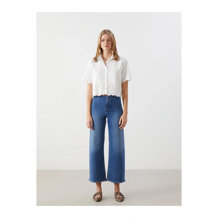 LCW Vision Ajurlu Poplin Kadın Gömlek