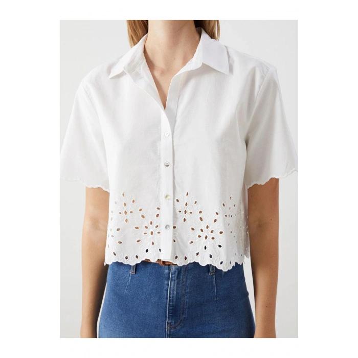 LCW Vision Ajurlu Poplin Kadın Gömlek