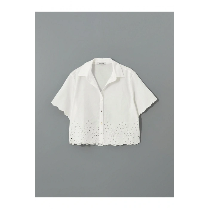 LCW Vision Ajurlu Poplin Kadın Gömlek