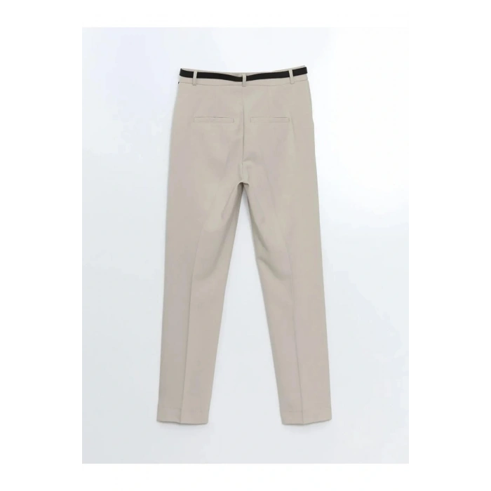 LCW Vision Bej Beli Kemerli Havuç Kesim Kadın Pantolon