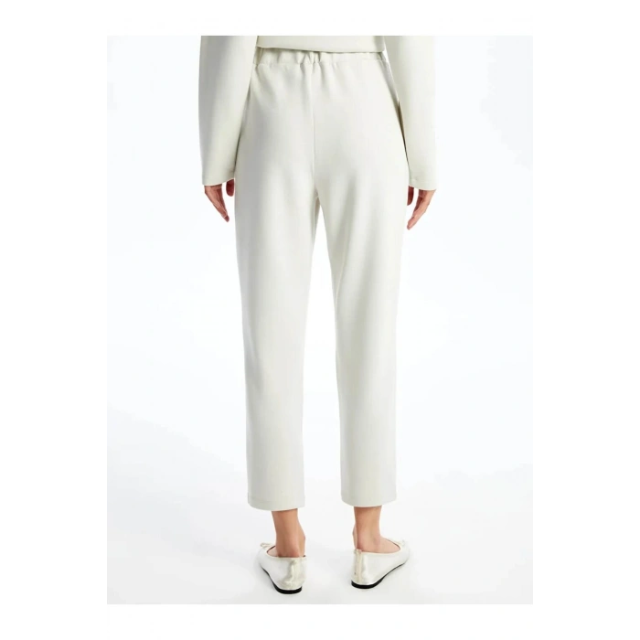 LCW Vision Bej Beli Lastikli Kadın Pantolon