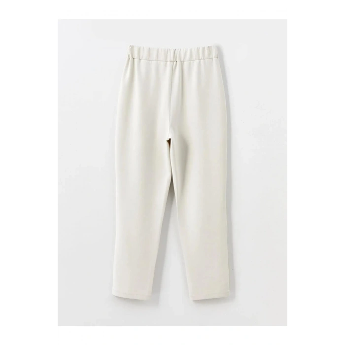 LCW Vision Bej Beli Lastikli Kadın Pantolon