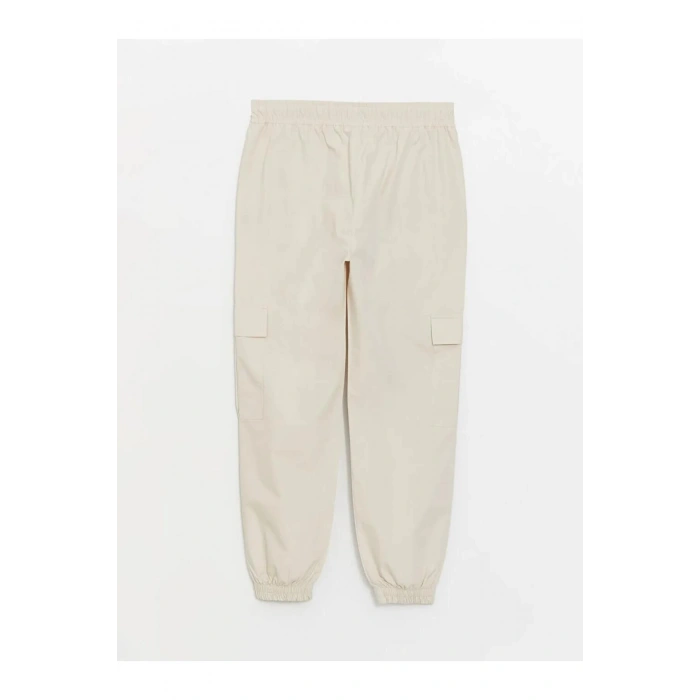 LCW Vision Bej Kadın Beli Lastikli Düz Jogger Pantolon