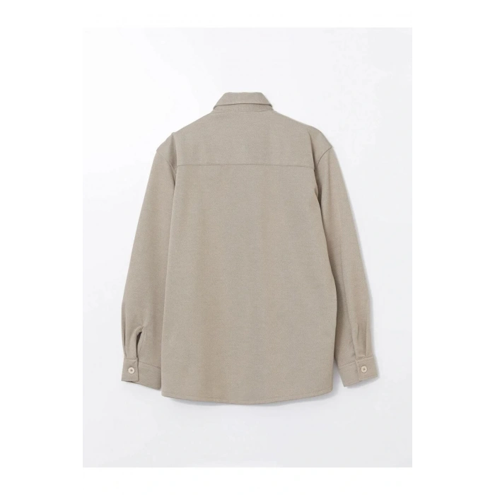 LCW Vision Bej Regular Fit Uzun Kollu Erkek Gömlek Ceket