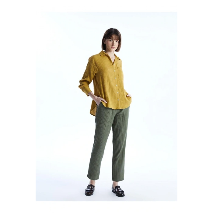 LCW Vision  Beli Lastikli Dokulu Kadın Pantolon