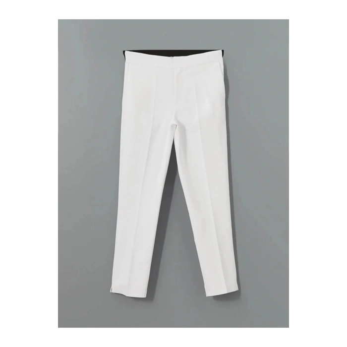LCW Vision Beyaz Beli Lastikli Dar Fit Kadın Pantolon