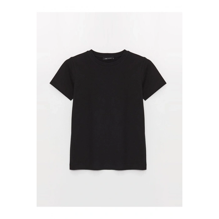 LCW Vision Bisiklet Yaka Düz Kısa Kollu Kadın Tişört