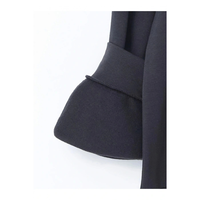 LCW Vision Bisiklet Yaka Parlak Taş Baskılı Kadın Kalın Sweatshirt