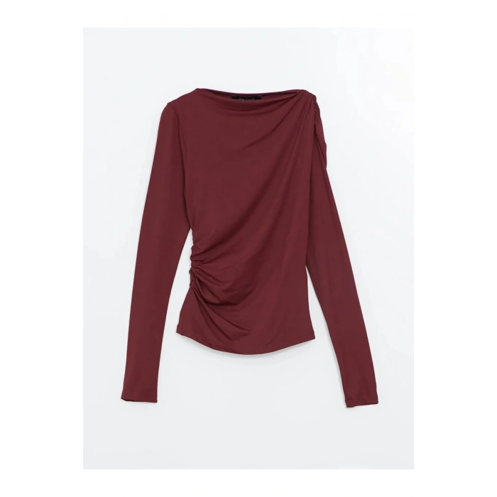 LCW Vision Bordo Dik Yaka Kadın Body