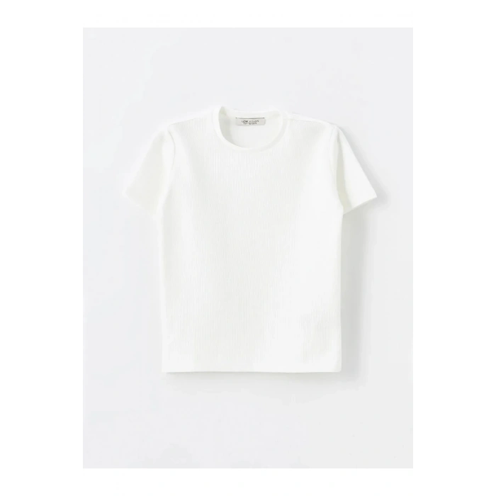 LCW Vision Ekru Basic Kısa Kollu Erkek Çocuk Tişört