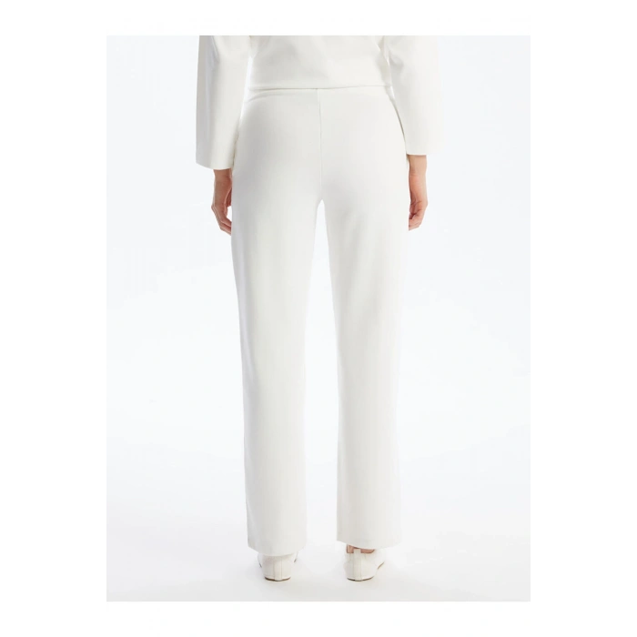 LCW Vision Ekru Beli Lastikli Kadın Pantolon