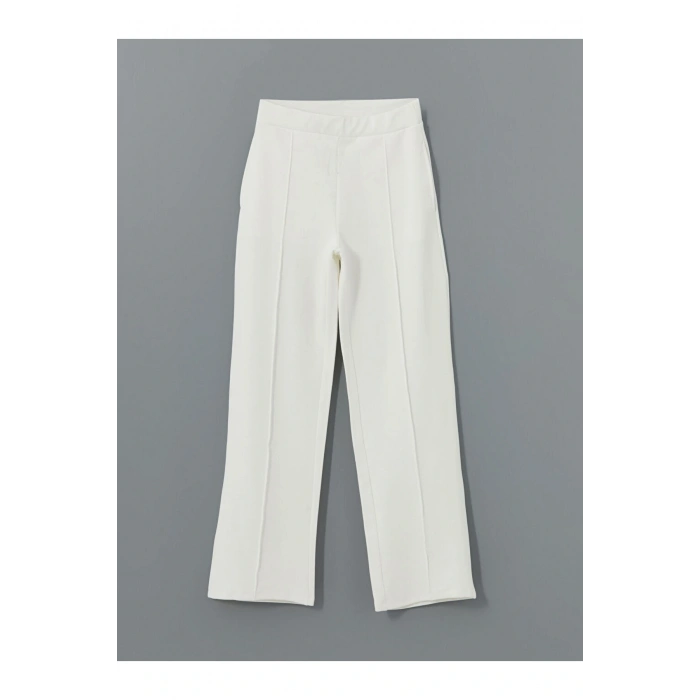 LCW Vision Ekru Beli Lastikli Kadın Pantolon