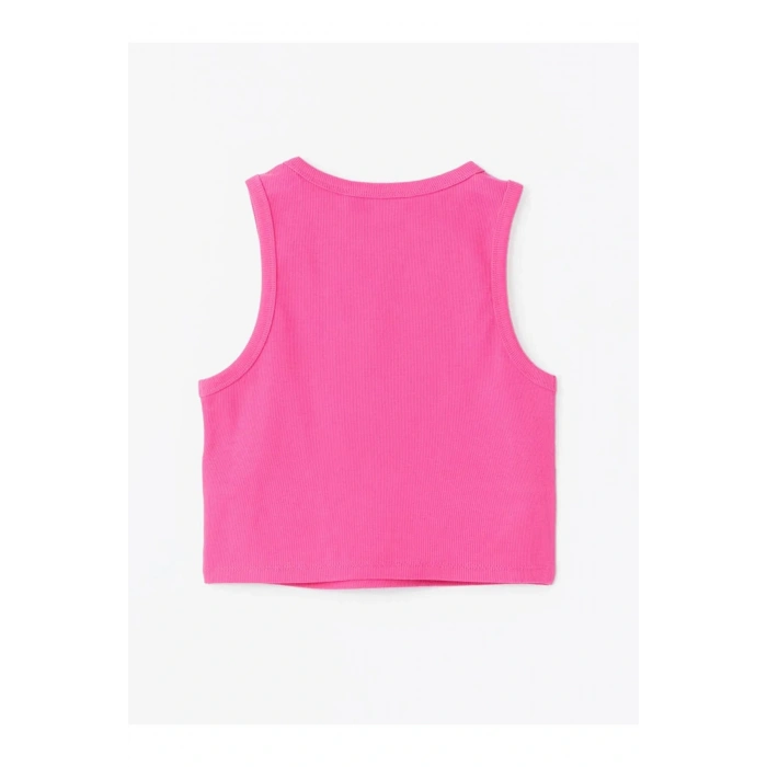 LCW Vision Fuşya Kadın Bisiklet Yaka Düz Crop