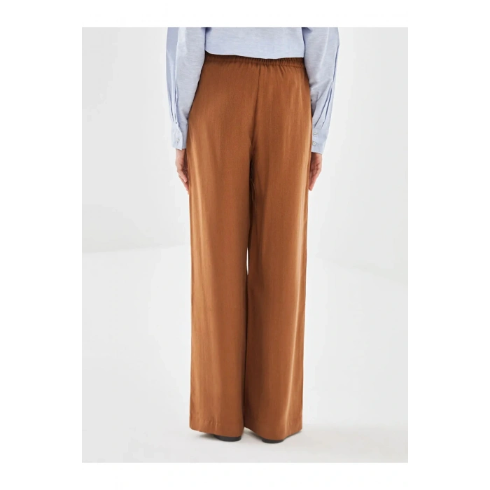 LCW Vision Kahverengi Beli Lastikli Loose Fit Kadın Pantolon
