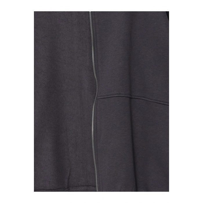 LCW Vision Kolej Yaka Oversize Kadın Kalın Fermuarlı Sweatshirt