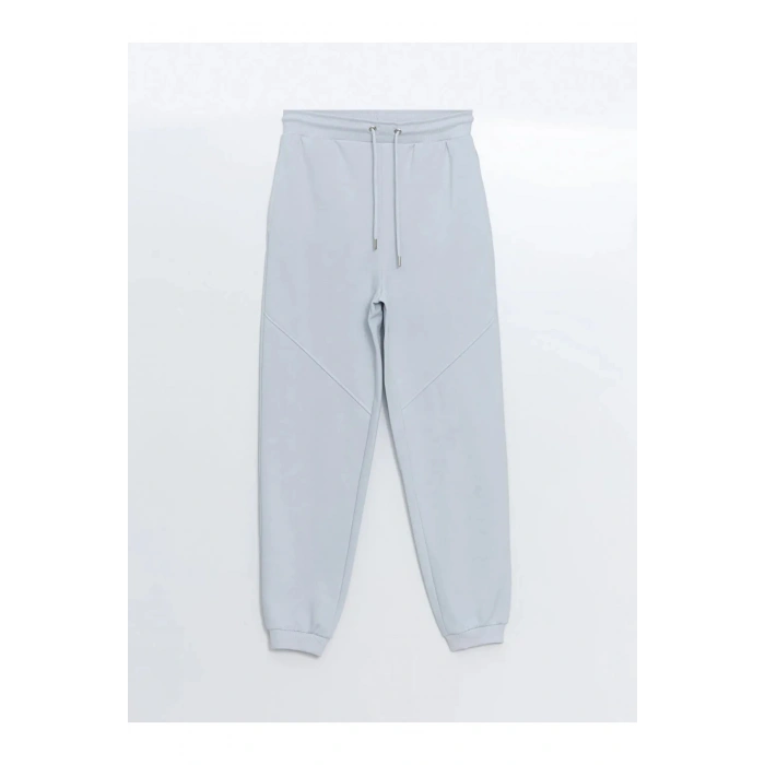 LCW Vision Mat Mavi Kadın Beli Lastikli Düz Jogger Eşofman Altı