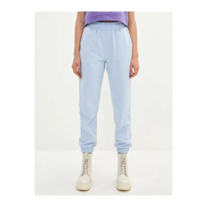 LCW Vision Mavi Beli Lastikli Düz Cep Detaylı Kadın Jogger Eşofman Altı