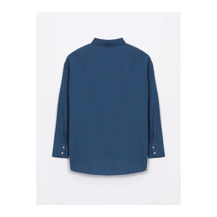 LCW Vision Oversize Keten Karışımlı Kadın Gömlek