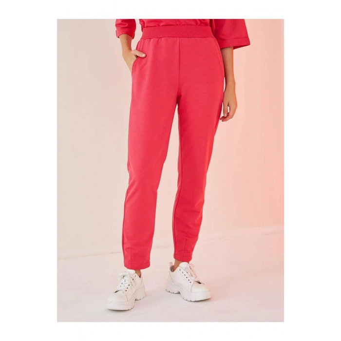 LCW Vision Pembe Beli Lastikli Düz Cep Detaylı Kadın Eşofman Altı