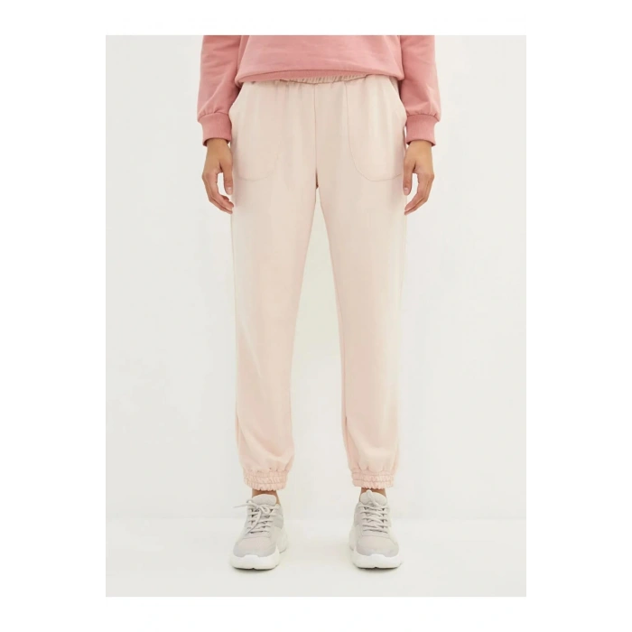LCW Vision Pembe Beli Lastikli Düz Cep Detaylı Kadın Jogger Eşofman Altı