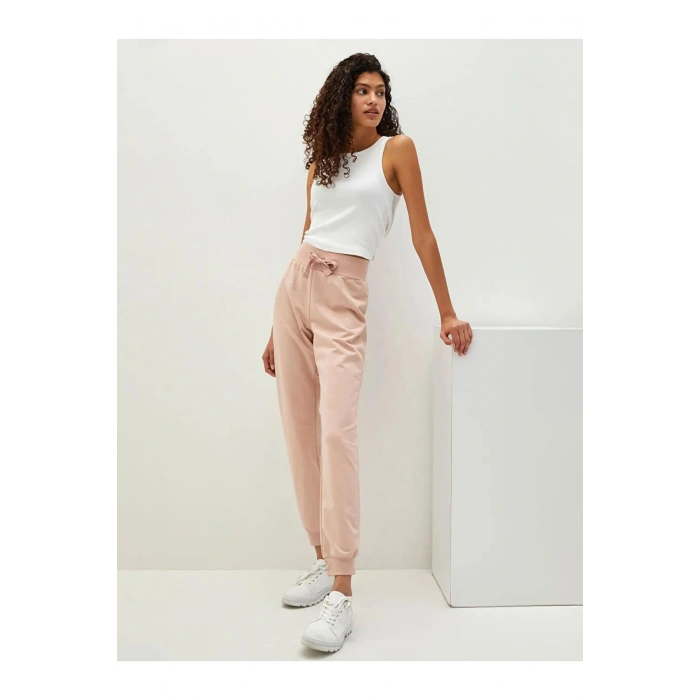 LCW Vision Pembe Kadın Beli Lastikli Düz Eşofman Altı