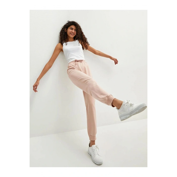 LCW Vision Pembe Kadın Beli Lastikli Düz Eşofman Altı