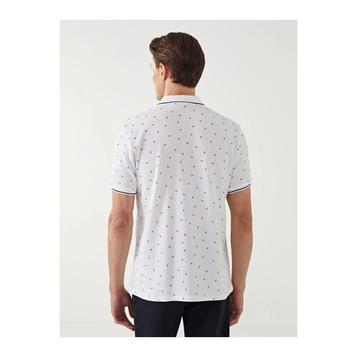 LCW Vision Polo Yaka Kısa Kollu Desenli Erkek Tişört