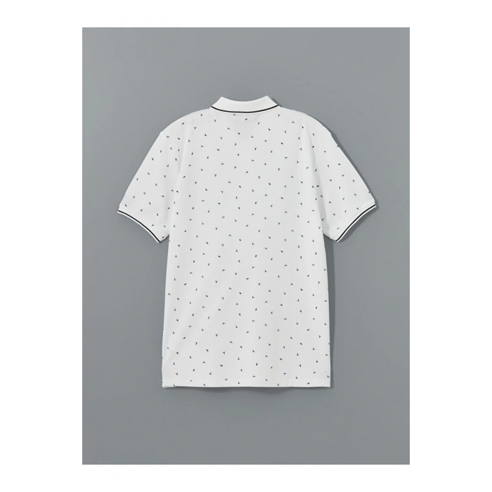 LCW Vision Polo Yaka Kısa Kollu Desenli Erkek Tişört