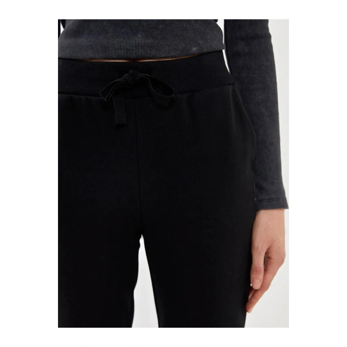 LCW Vision Siyah Beli Lastikli Kadın Kalın Jogger Eşofman Altı