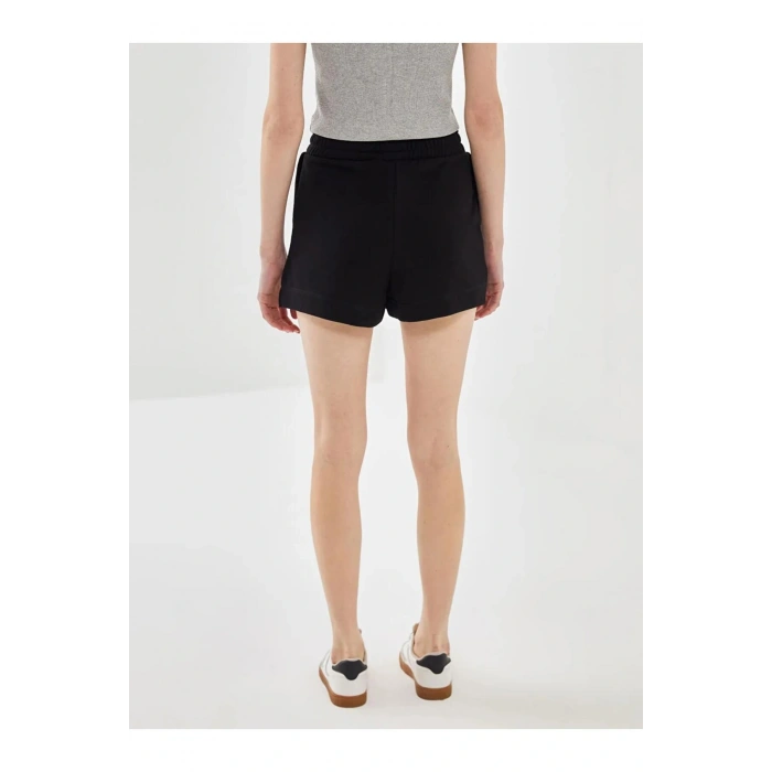 LCW Vision Siyah Beli Lastikli Kadın Şort