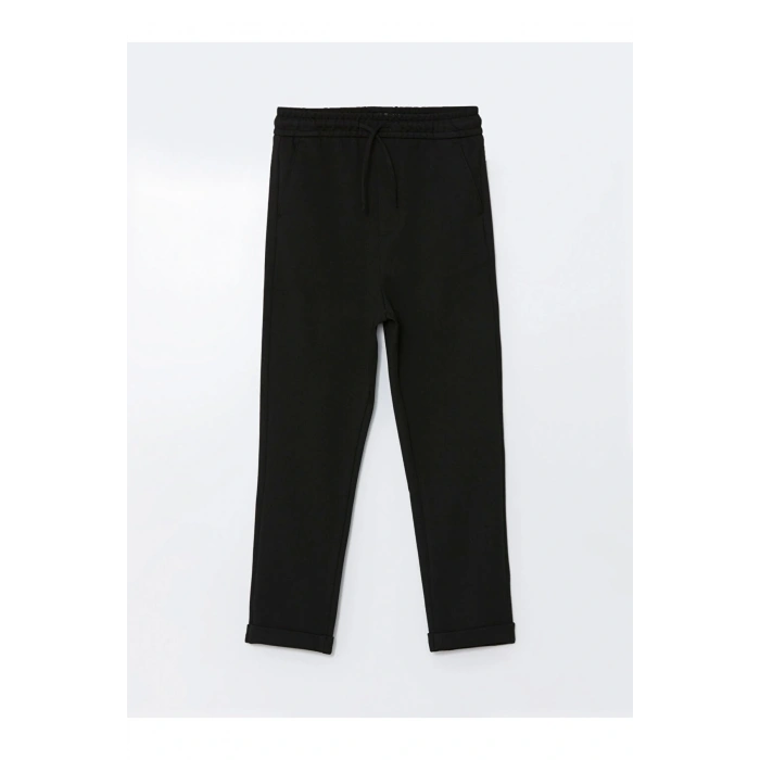 Lcw Vision Siyah Beli Lastikli Slim Fit Erkek Çocuk Pantolon